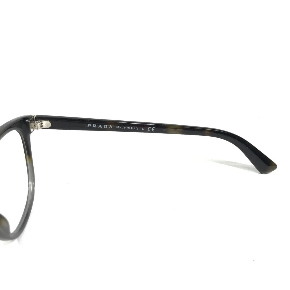 Prada Eyeglasses Frames VPR 14R TKT-1O1 Brown Gray Round Cat Eye 52-16-140